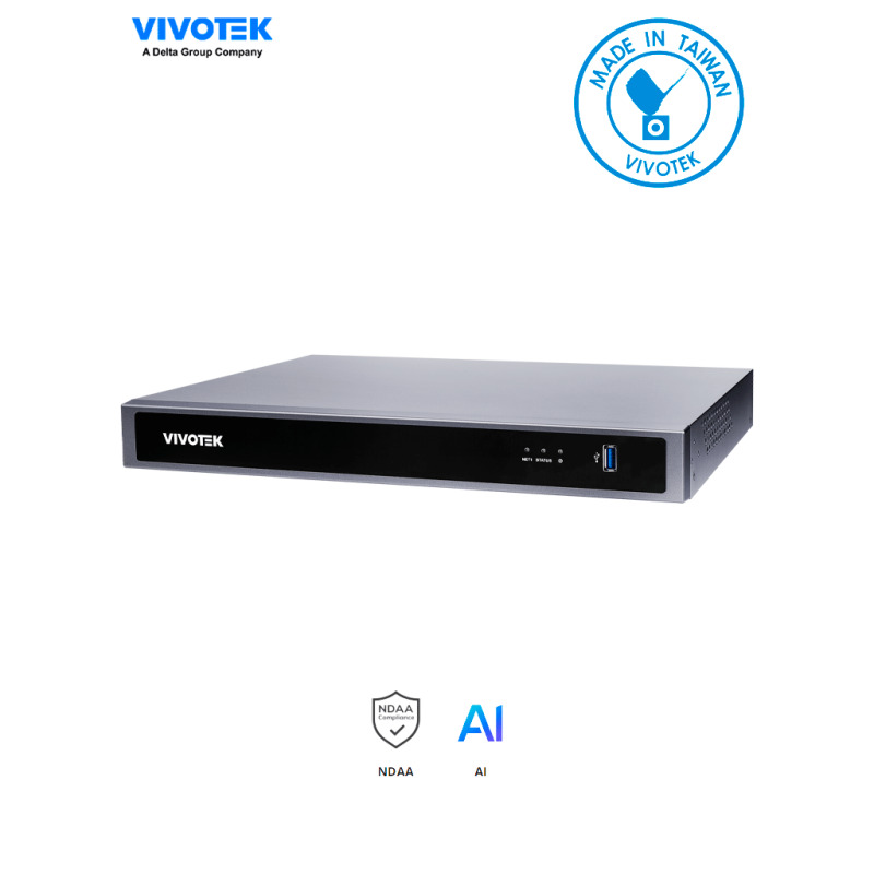 VIVOTEK ND9426P - Grabador NVR 16 Canales, 2 bahias, 16 puertos PoE GE, 1 puerto HDMI 4K, 1 puerto VGA, Ciberseguridad Trend Micro, Deep Search, Smart VCA Search, NDAA, ONVIF image 2
