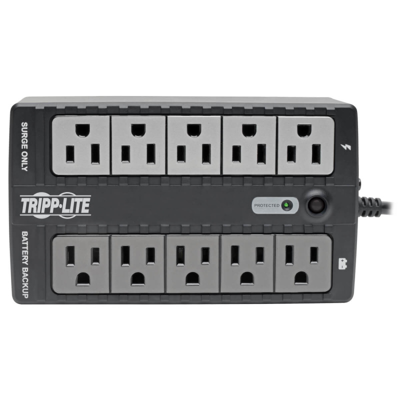 NO BREAK TRIPP LITE NTERNET600U, UPS STANDBY DE 600VA 325W - 10 TOMACORRIENTES NEMA 5-15R, 120V, 50HZ / 60HZ, USB, CLAVIJA 5-15P, INSTALACIóN EN PARED O ESCRITORIO.GARANTIA 3 AÑOS image 3