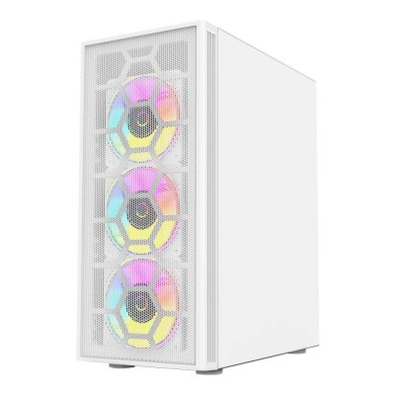 GABINETE BALAM RUSH DRAGONFLY MESH GM740 / MEDIA TORRE / ATX - MICRO ATX - MINI ITX / PANEL CRISTAL TEMPLADO/ ILUMUMINACION RGB / VENTILADOR RGB INCLUIDO / BLANCO / BR-935999 image 2