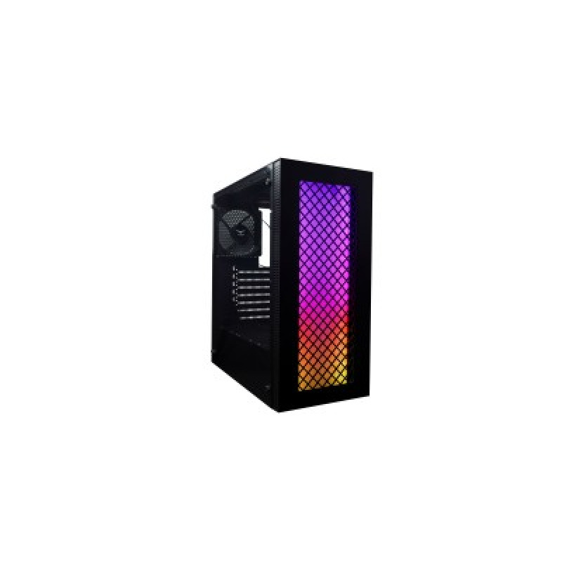 GABINETE EVOTEC (EV-1020) BEIJING,MICRO ATX,SIN FUENTE,2*USB 2.0,1*USB 3.0,3*FAN,RGB,CRISTAL T,NEGRO image 2