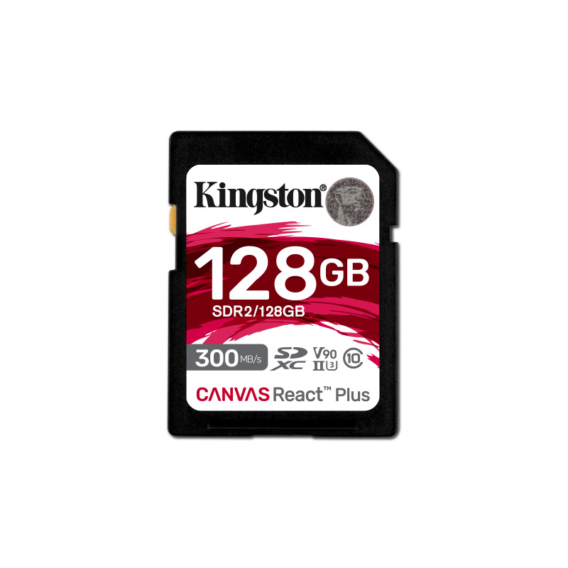 MEMORIA FLASH SD KINGSTON SDXC CANVAS REACT PLUS 128GB 300R/260W UHS-II U3 V90 (SDR/128GB) image 2