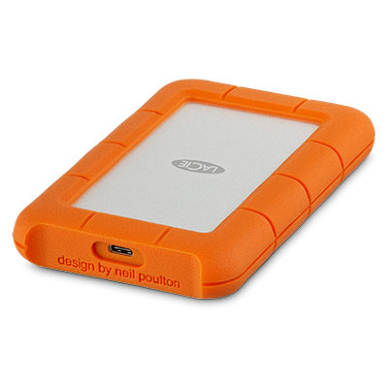 DISCO DURO EXTERNO LACIE RUGGED USB-C 4TB 2.5 PORTATIL USB 3.1 NARANJA-PLATA WINDOWS MAC CONTRAGOLPES AGUA Y POLVO