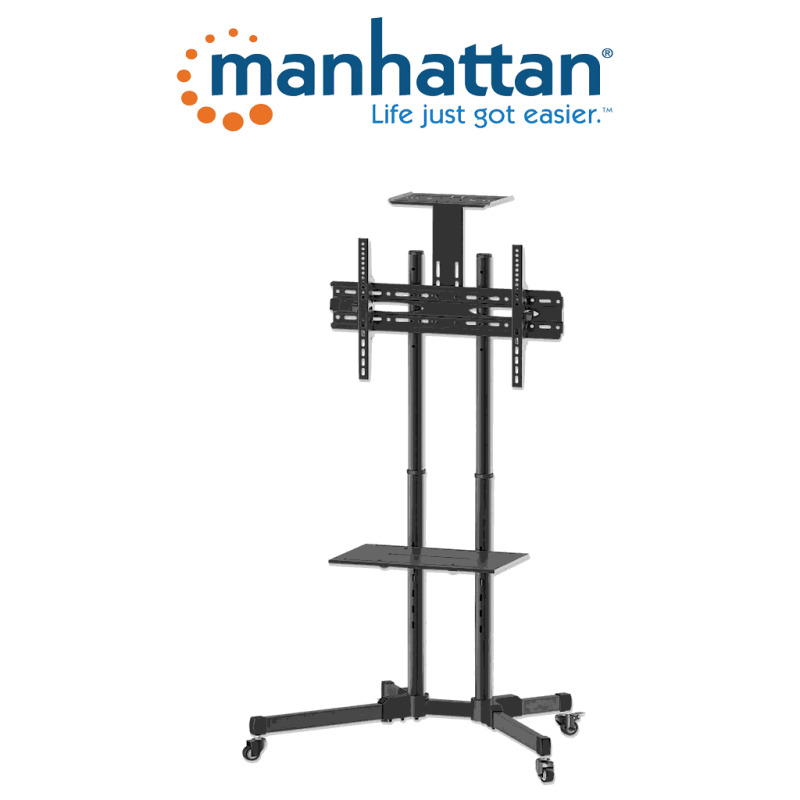 MANHATTAN 461238 - Soporte para TV / de piso, tipo carrito, /  de acero, con inclinación / pantallas planas de 37" a 70" de máximo 50 kg image 3