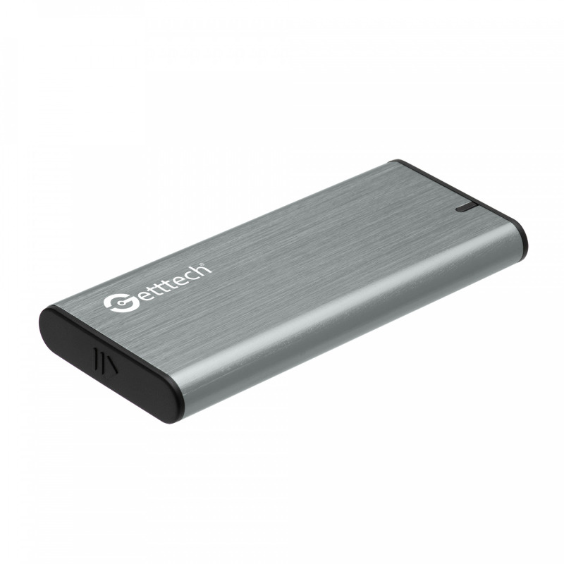 GABINETE P/SSD M.2 GETTTECH (GCE-M231-01) PARA SSD M.2 HASTA 2TB, CONEXION USB C, PLATA image 3