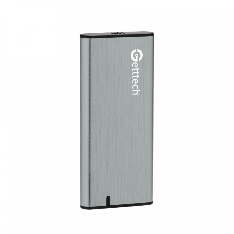 GABINETE P/SSD M.2 GETTTECH (GCE-M231-01) PARA SSD M.2 HASTA 2TB, CONEXION USB C, PLATA image 4