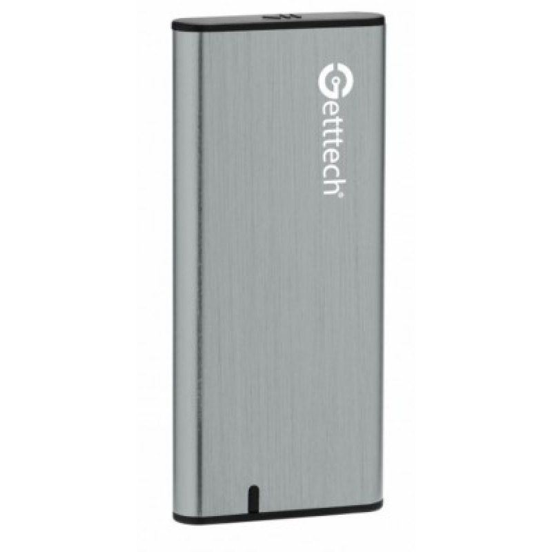 GABINETE P/SSD M.2 GETTTECH (GCE-M231-01) PARA SSD M.2 HASTA 2TB, CONEXION USB C, PLATA image 2