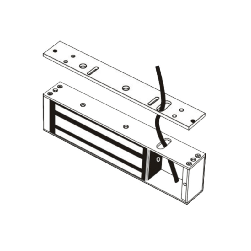 CERRADURA ELECTROMAGNETICA DE 600LB EN COLOR  NEGRO CON SENSOR DE ADHERENCIA Y LED DE STATUS image 4
