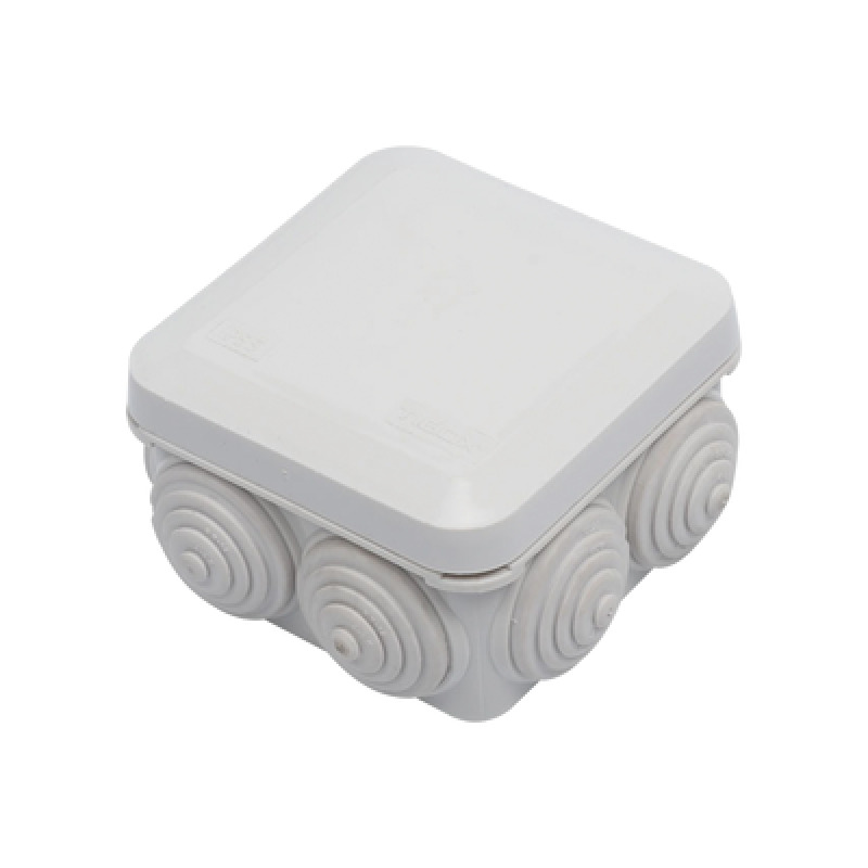 Caja DerivaciónConexión de Plástico 89 X 89 X 50 mm con 7 Glándulas de Goma Para Instalaciones Comerciales  Residenciales e Industriales Cerrado a Presión image 5