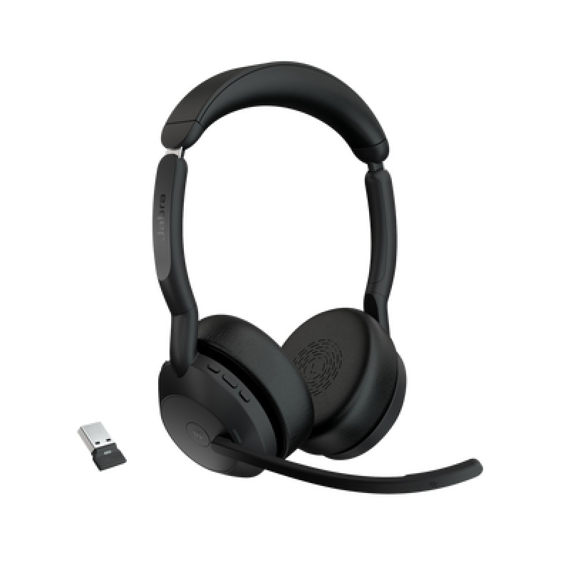 Jabra Evolve2 55 Auricular stereo versión MS dongle USBA con cancelación de ruido 25599999999