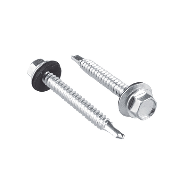 Tornillo Pija cabeza hexagonal con rondana y punta de broca 14 x 3/4 100 piezas