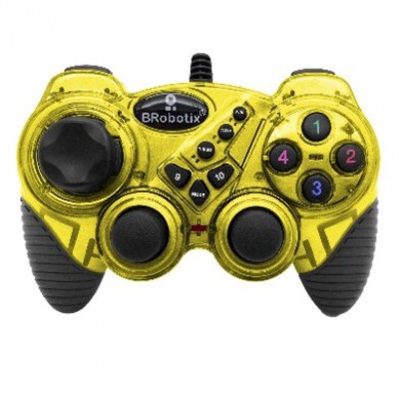 BRobotix 751899Y control de juego Negro, Oro USB Gamepad Analógico/Digital PC