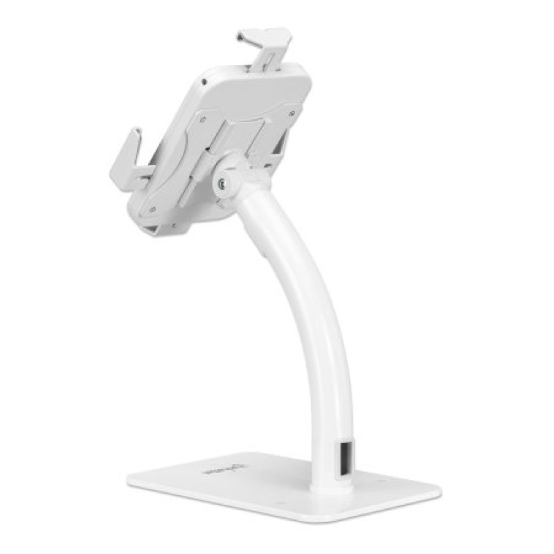 MANHATTAN 406352 - Soporte antirrobo para Tablet y iPad / Soporte universal para tabletas de 7,9" a 11", para escritorio, con rotación de 360°, inclinación de +20° a -110°, blanco image 5