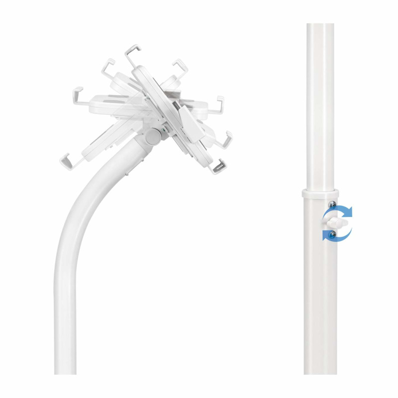 MANHATTAN 406345 - Soporte de suelo antirrobo para tablet y iPad Soporte de pie con altura ajustable y bloqueable para tabletas de 7,9" a 11", rotación de 360° image 7