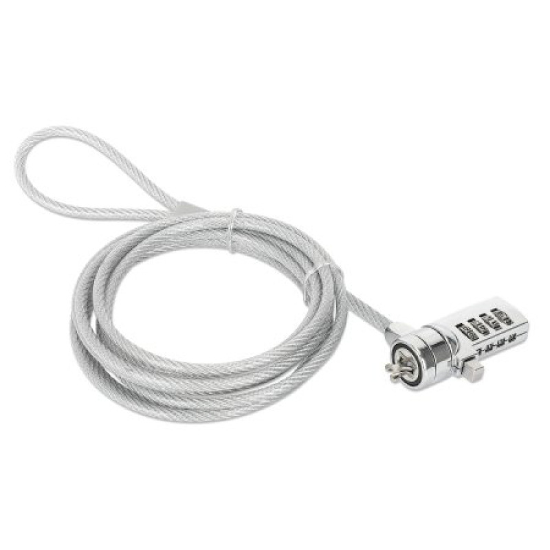 CANDADO LAPTOP /MANHATTAN/440448/COMBINACION 2.0M, 4 DIGITOS, PLATEADO image 4