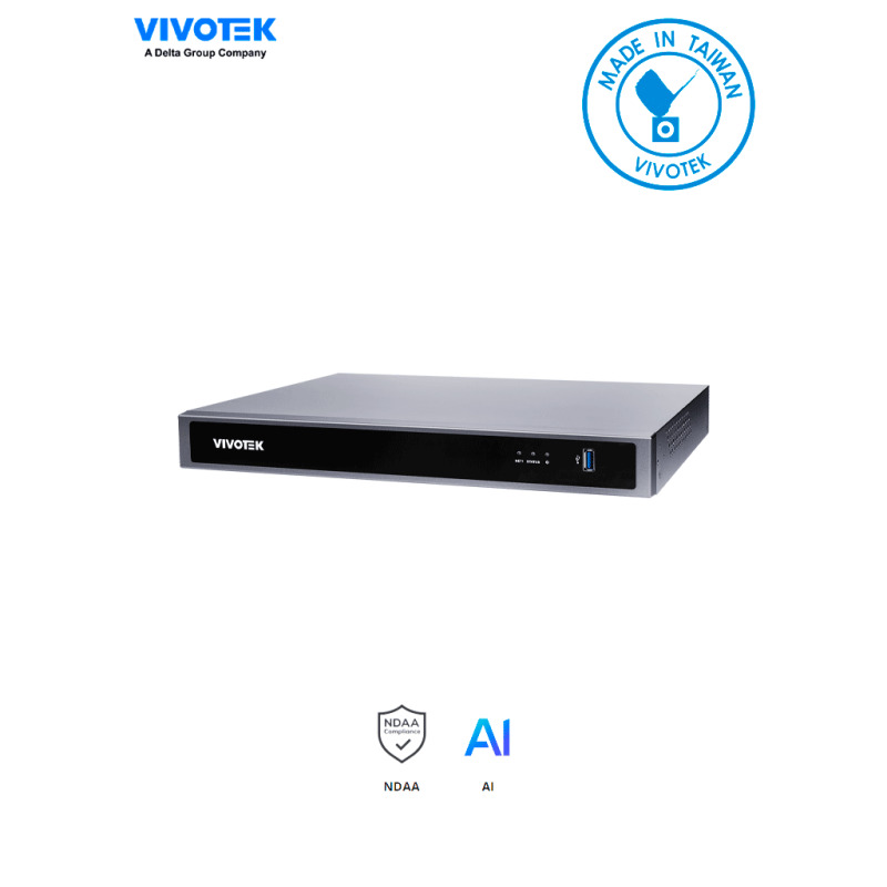 VIVOTEK ND9326P - NVR 8 Canales, 2 Bahias, 8 puertos PoE FE RJ45,1 puerto GE RJ45,Ciberseguridad Trend Micro, Deep Search, Smart VCA Search, NDAA, ONVIF  image 2