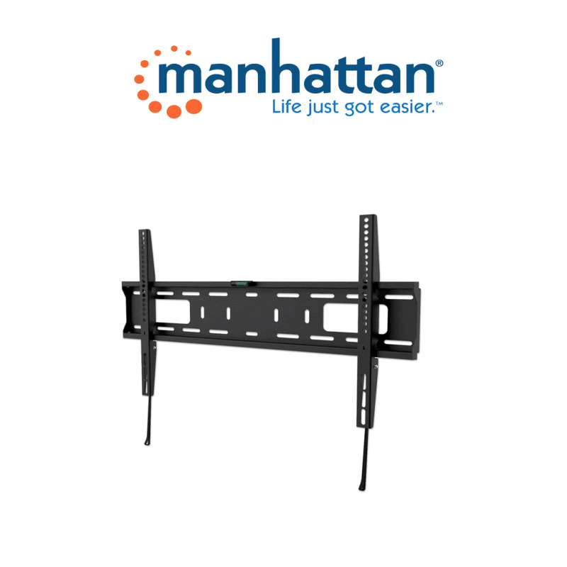MANHATTAN 461986 - Soporte para monitor con montaje en pared  / Pantallas de 37" a 70" / Soporta hasta 50 Kg / Disceño ultra delgado / Color Negro / VESA / Instalación Fija image 2