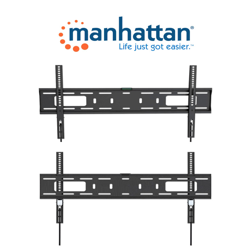 MANHATTAN 461986 - Soporte para monitor con montaje en pared  / Pantallas de 37" a 70" / Soporta hasta 50 Kg / Disceño ultra delgado / Color Negro / VESA / Instalación Fija image 9
