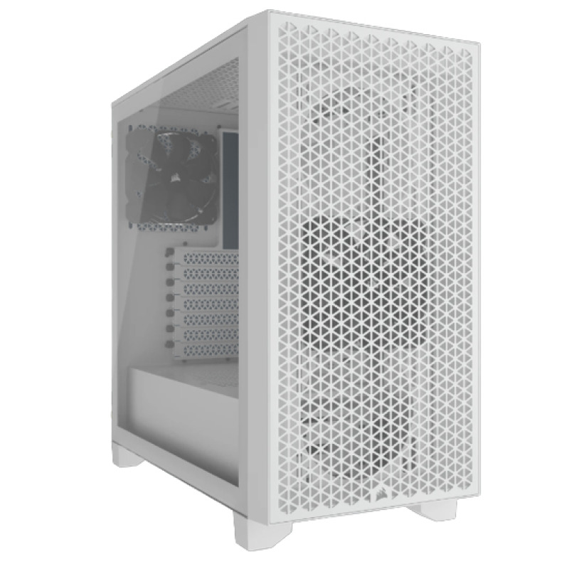 GABINETE CORSAIR (CC-9011252-WW) 3000D AIRFLOW,BLANCO,CRISTAL TEMPLADO,MID-TORRE,SIN FUENTE