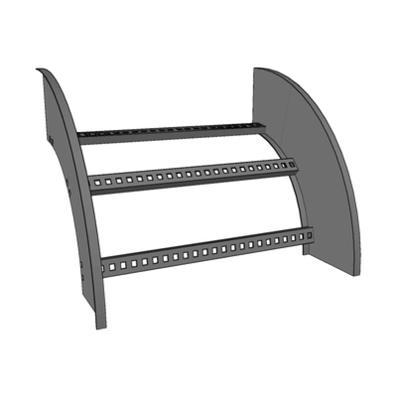 Curva Vertical Exterior de Aluminio de 90 Perfil Z / Peralte 3 1/4 / Ancho 12 / Radio 8 / Incluye Tornillería CHVE90EZ314R8X12AK image 2