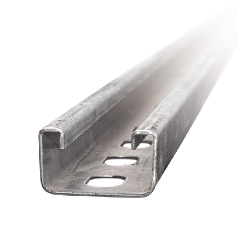 Unicanal Perforado 4 X 2 cm X 3 m / Calibre 14 / Galvanizado Electrolítico