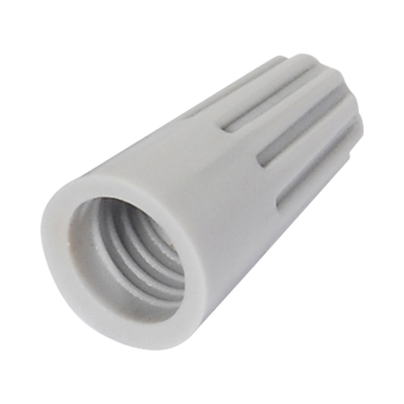 Capuchón roscable / 18 AWG / Gris / Paquete de 25 piezas