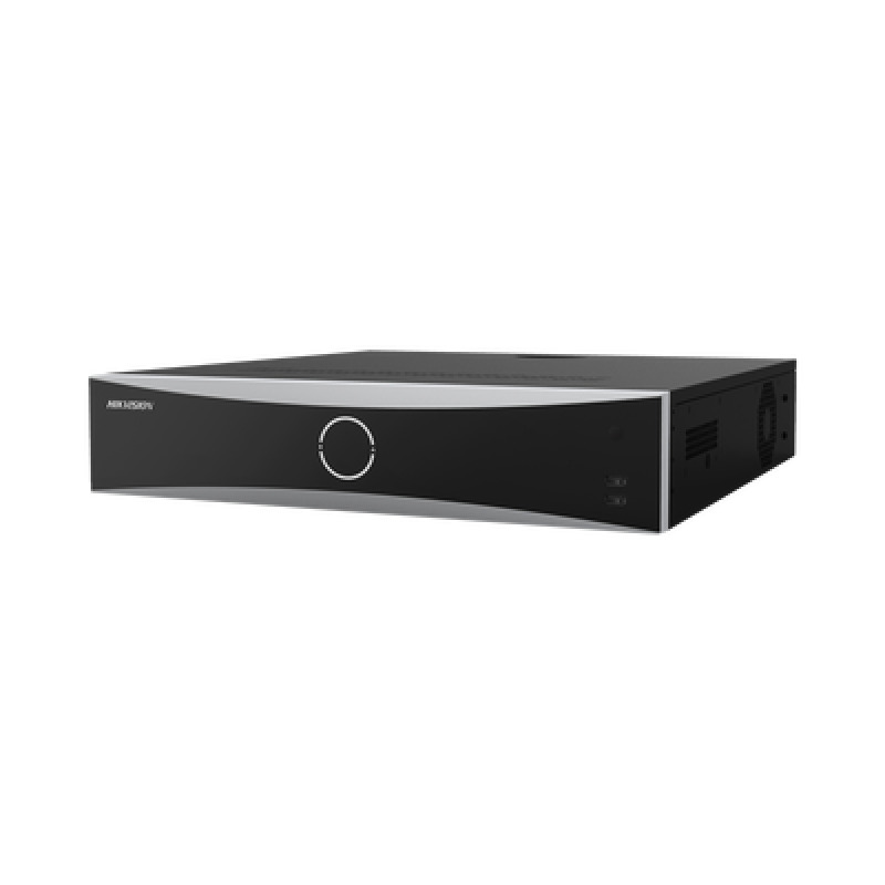 NVR 12 Megapixel 4K / 32 Canales IP / Reconocimiento Facial / AcuSense Evita Falsas Alarmas / 8 Bahías de Disco Duro /  2 HDMI en 4K / Alarmas I/O