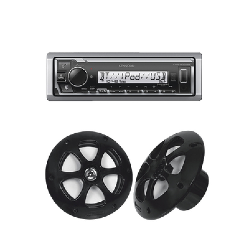 Kit de estéreo con Bluetooth KMRM332BT | más Par de bocinas KFC1613MRB image 3