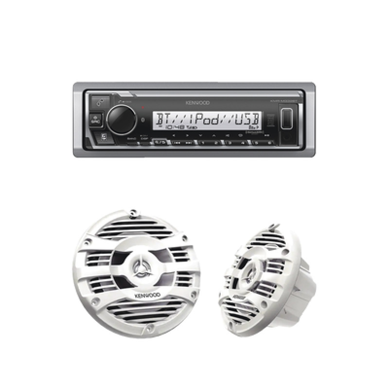 Kit de estéreo con Bluetooth KMRM332BT | más Par de bocinas KFC1653MRW