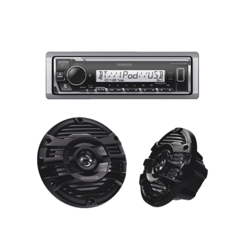 Kit de estéreo con Bluetooth KMRM332BT | más Par de bocinas KFC1653MRB image 2