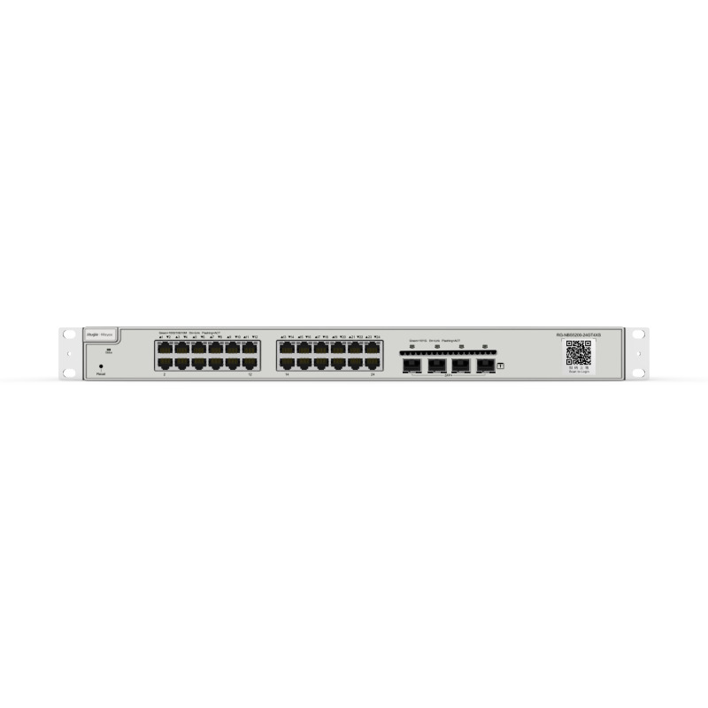 Switch Administrable Capa 3 con 24 puertos Gigabit  4 SFP para fibra 10Gb gestión gratuita desde la nube