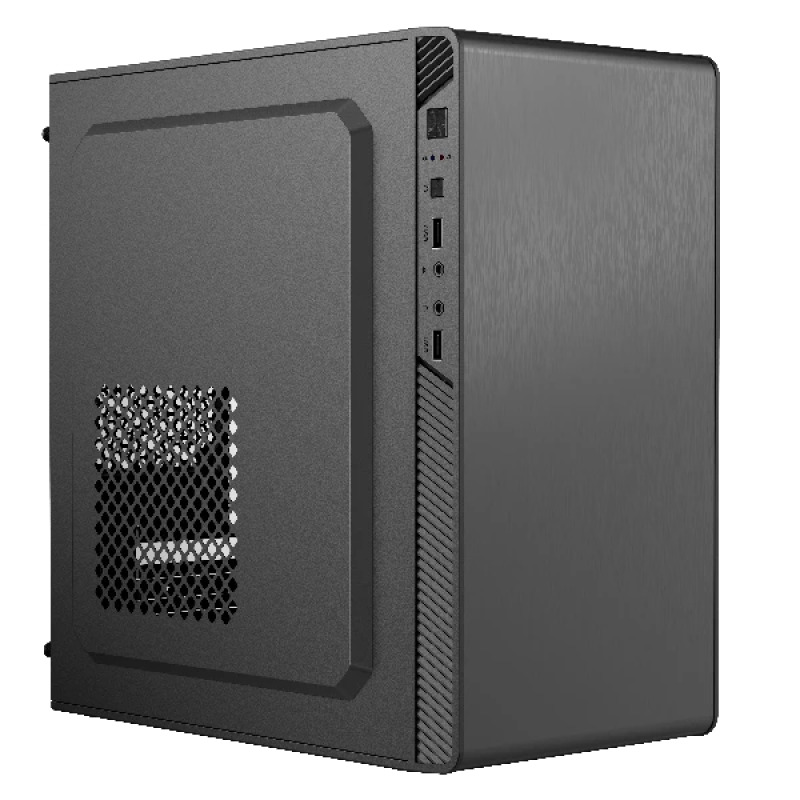 GABINETE ACTECK PERFORMANCE II GI215 / MINI TORRE / MICRO ATX, ITX / FUENTE DE PODER 500W INCLUIDA  / FULL METAL / NEGRO / AC-935777