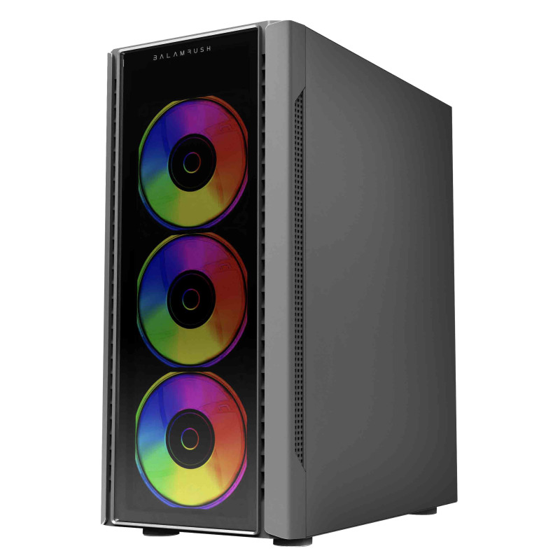 GABINETE GAMER BALAM RUSH DRAGONFLY CRYSTALGM745 / MEDIA TORRE / ATX, MICRO ATX, MINI ITX / VENTILADOR RGB / PANEL CRISTAL TEMPLADO, METAL / NEGRO / BR-935968