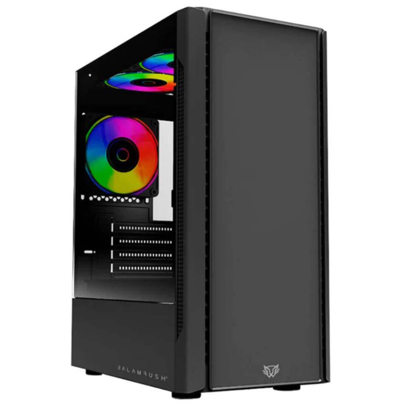 GABINETE GAMER BALAM RUSH NYX GI730 / MINI TORRE / MICRO ATX - MINI ITX / 3 VENTILADORES RGB INCLUIDOS / BAHIA PARA HDD - SSD / PANEL LATERAL DE CRISTAL TEMPLADO / NEGRO / BR-936095 image 2