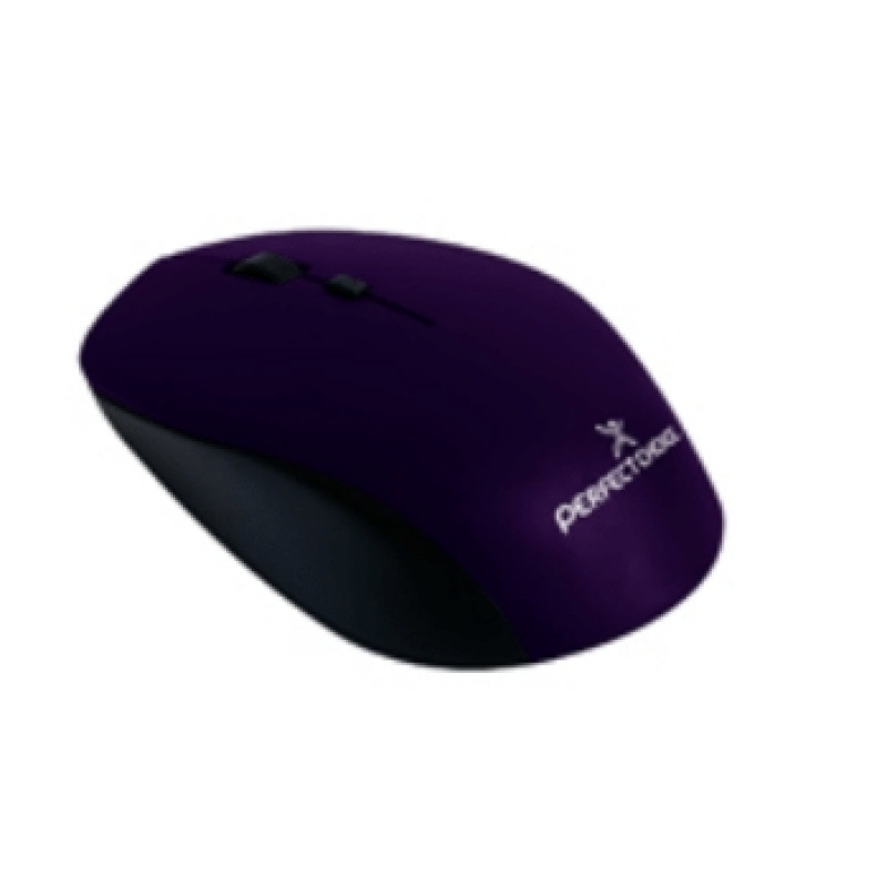 MOUSE INALAMBRICO 1600 DPI OPTICO CONECTOR USB PERFECT CHOICE ROOT PRO - MORADO