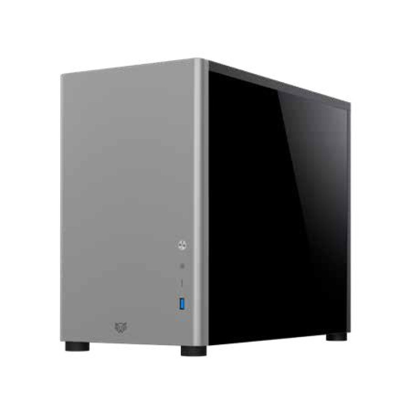 GABINETE GAMER BALAM RUSH ERIS SPECIAL GI985 / MINI TORRE / MICRO ATX - MINI-ITX / PANEL CRISTAL TEMPLADO REMOVIBLE / SOPORTE PARA ENFRIAMIENTO LIQUIDO /  BAHIA 4X SSD - 1X HDD / GRIS / BR-935371