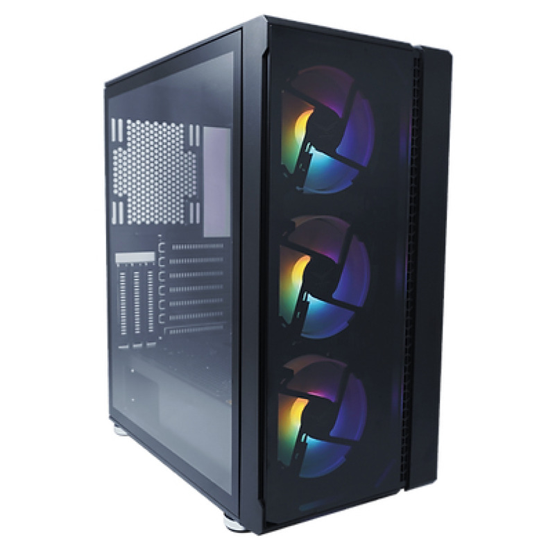 GABINETE EVOTEC (EV-1021) TOKIO,MICRO ATX,SIN FUENTE,2*USB 3.0,ACRILICO,NEGRO image 2