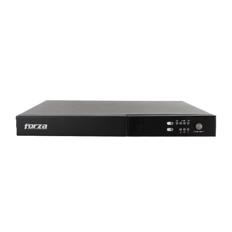 UPS DOBLE CONVERSION EN LINEA FORZA FDC-1001RUL CON CAPACIDAD DE 1000VA/800W  FP 0.9 ONDA SENOIDAL PURA 3 SALIDAS 120V NEGRO