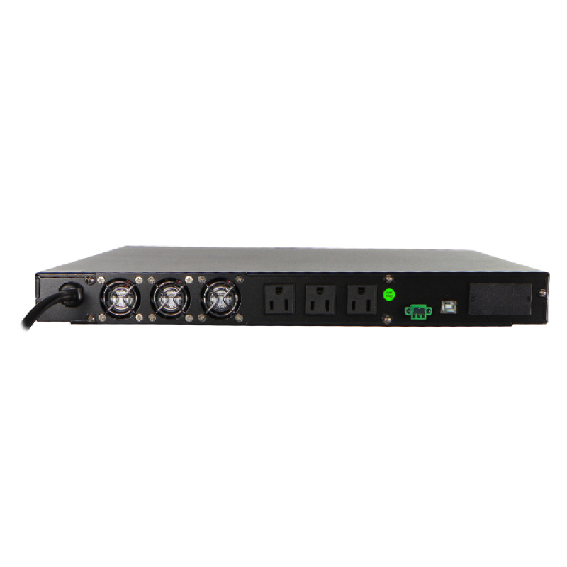 UPS DOBLE CONVERSION EN LINEA FORZA FDC-1001RUL CON CAPACIDAD DE 1000VA/800W  FP 0.9 ONDA SENOIDAL PURA 3 SALIDAS 120V NEGRO image 4