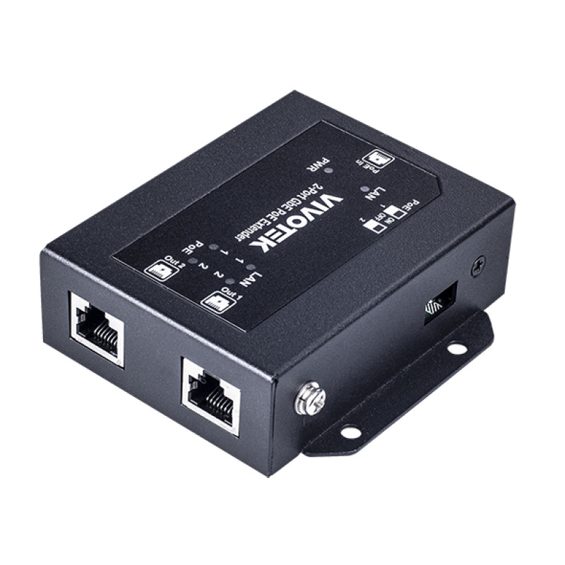 VIVOTEK AP-GXC-0200 - Extensor  PoE 2 puertos Gigabit Ethernet para interior, Hasta 68W, Hasta 300M en conexión escalada de 2 unidades, NDAA