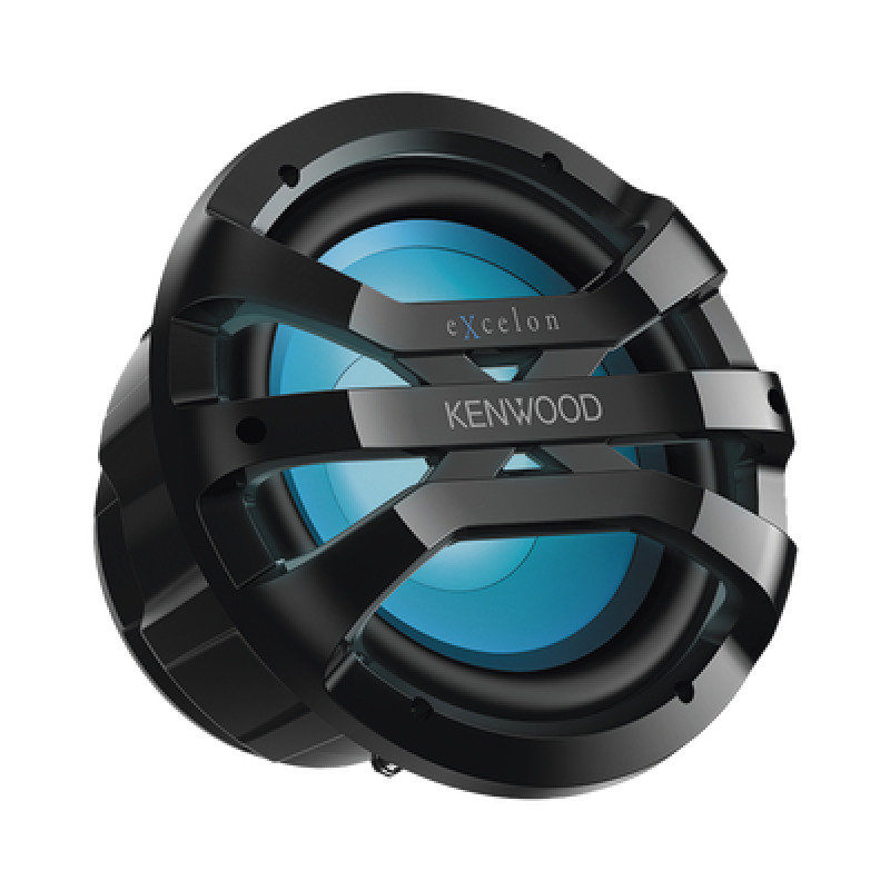 Subwoofer excelon motorsport de 10 fabricado en rejilla color negro cuenta con iluminación Led ajustable vía RF