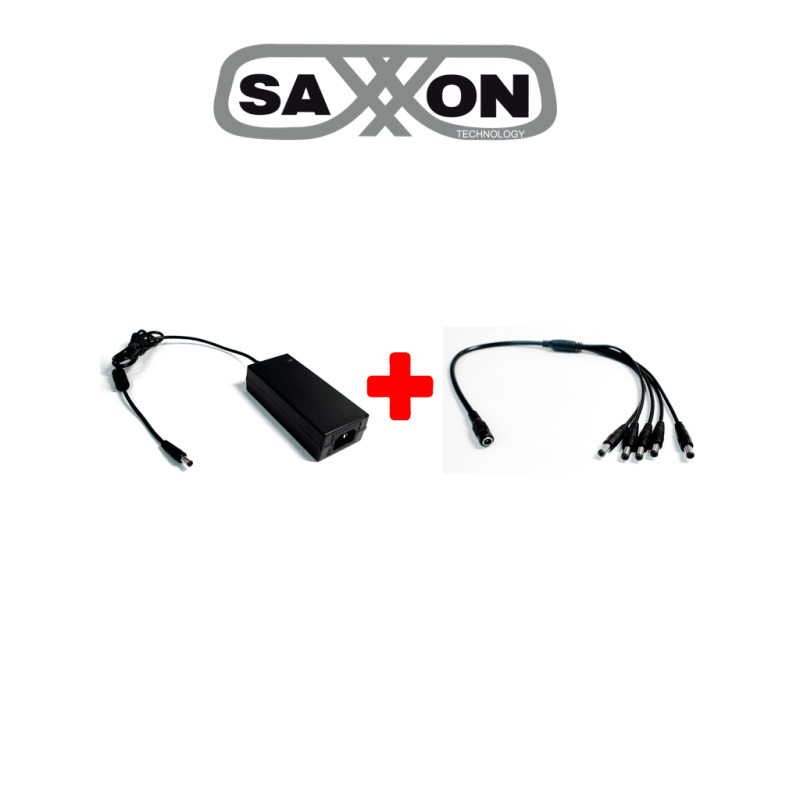 SAXXON PSU1205DPAQ2 - Paquete de fuente de poder y divisor de energia / 12 V DC / 5 A MP