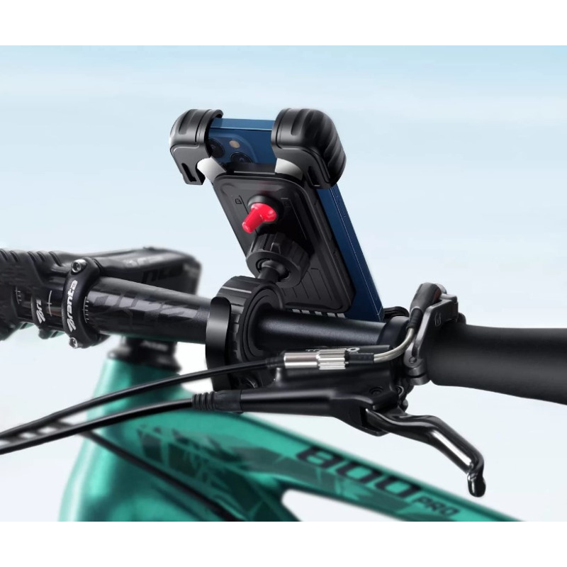 Soporte de Celular para Manillar de Motocicleta o Bicicleta / Anti Vibración / Protección de clip Antideslizante / Rotación de 360 / Bloqueo de Seguridad / Compatible con manillar de 06 a 175 / Soporta dispositivos de 46 image 4