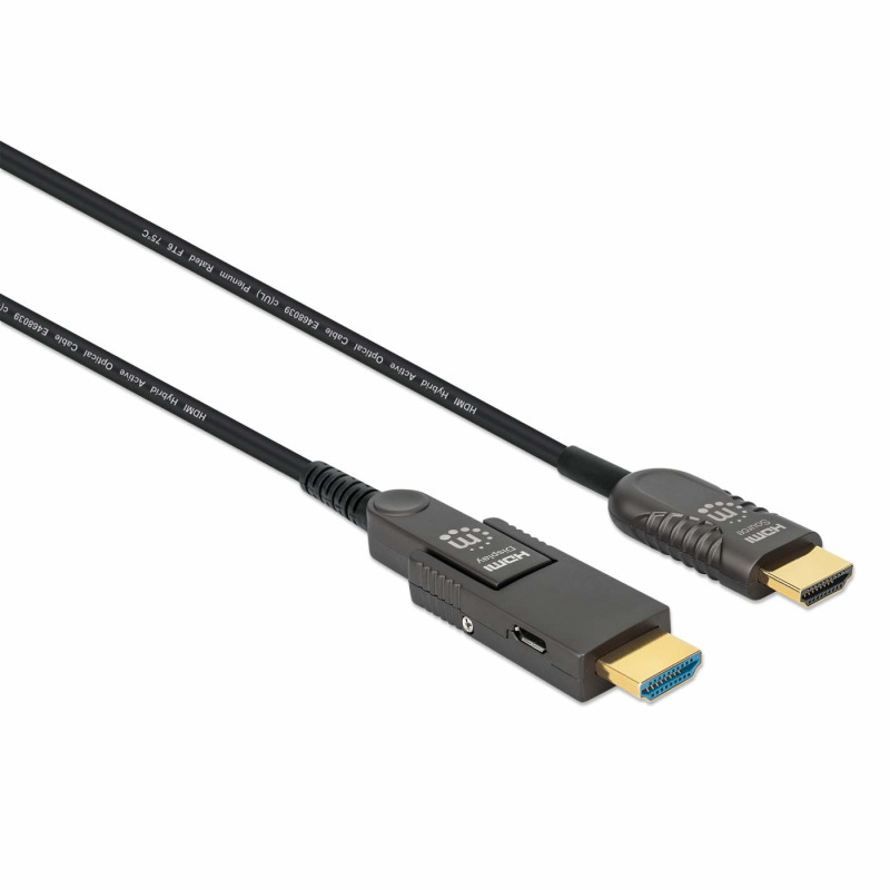 CABLE HDMI FIBRA OPTICA /MANHATTAN/355698/M-M  4K@60HZ 50.0M CONECTOR HDMI DESMONTABLE