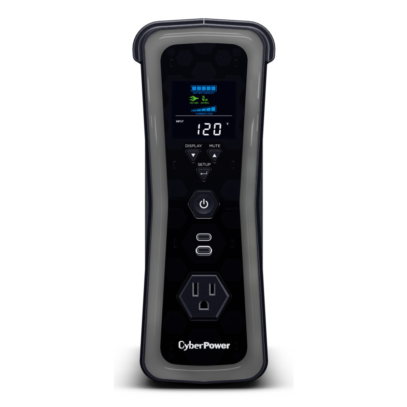 UPS CYBERPOWER GX150C2 1500VA 1000W 120V PFC ACTIVO RGB PANEL LCD USB-CX2 image 9
