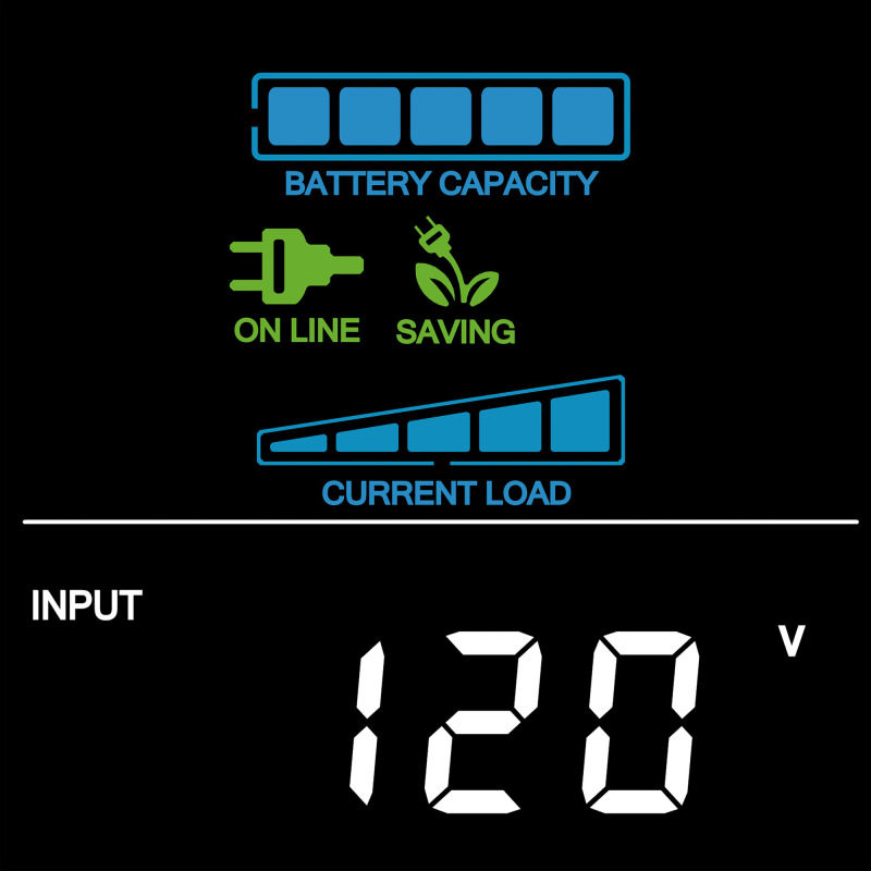 UPS CYBERPOWER GX150C2 1500VA 1000W 120V PFC ACTIVO RGB PANEL LCD USB-CX2 image 11