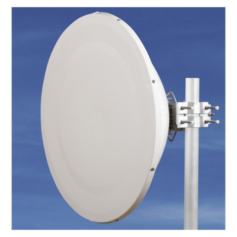 Antena Direccional de Alto Rendimiento/ Parábola profunda para mayor aislamiento al ruido/ Conector guía de onda para radio C5x y B5x / 3 ft / 49 a 64 GHz / Ganancia de 32 dBi / Soporte de acero inoxidable / Incluye montaje