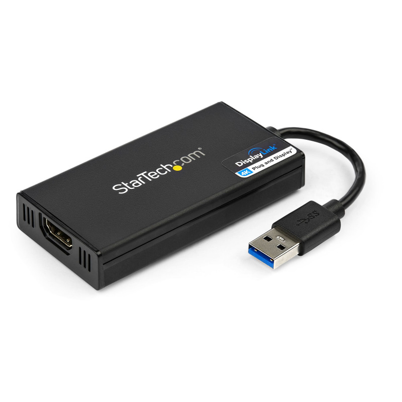 ADAPTADOR GRAFICO EXTERNO USB 3.0 A HDMI STARTECH.COM - ULTRAHD 4K 30HZ - CERTIFICADO DISPLAYLINK - CONVERTIDOR USB-A A HDMI PARA MONITOR - TARJETA GRAFICA EXTERNA DE VIDEO - MAC Y WINDOWS