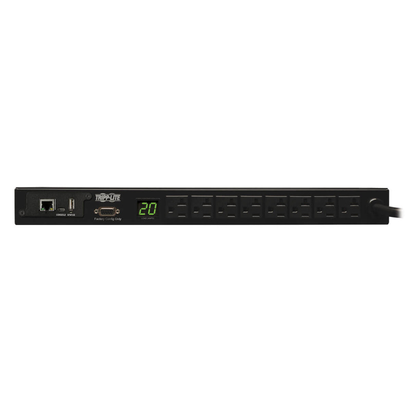 PDU MONOFASICO MONITORIABLE TRIPP LITE PDUMNH20 1.9KW, DE 120V, 8 TOMACORRIENTES 5-15R, 5-15P, CABLE DE 3.66 M (12 PIES), INTERFAZ DE PLATAFORMA LX, PARA INSTALACION EN RACK 1U. image 3