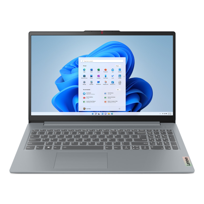 LAPTOP LENOVO IDEAPAD SLIM 3i RYZEN 5-7520U 8GB SSD 512GB 15.6" TOUCH SCREEN ARTIC GREY W11H