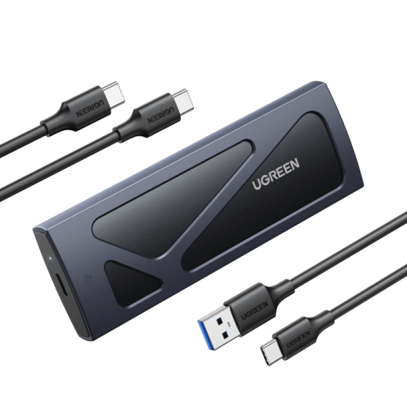 Carcasa Disco Duro NVME M2 Enclosure | Hasta 2TB | USB32 a 10 Gbps | Soporta M Key y BM Key | Compatible con SSD M2 NVME 2230/2242/2260/2280 | UASP | SMART | TRIM | ESD Incorporado | Color Negro | Caja de Aluminio